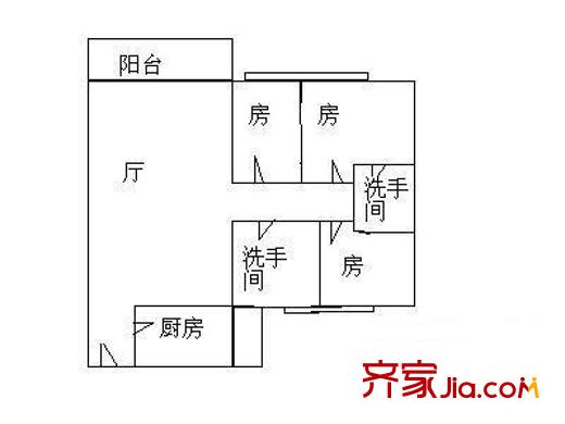 新園東區(qū) 3室 戶型圖
