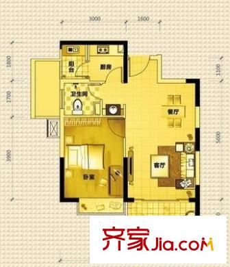 裕發(fā)樓 3室 戶型圖