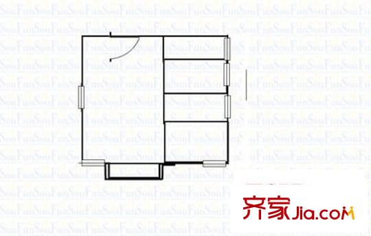 臺達(dá)花園 3室 戶型圖