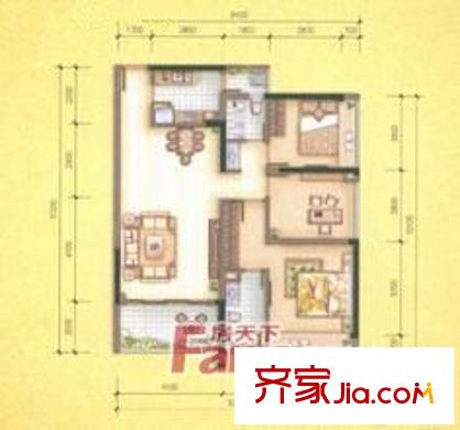上東國際二期 3室 戶型圖