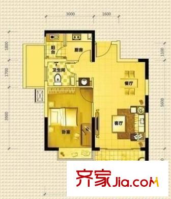 東糖花園 3室 戶型圖
