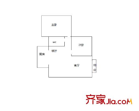 東糖花園 2室 戶型圖