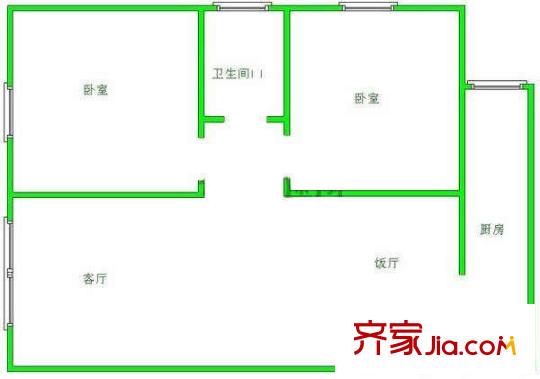 華美新村 2室 戶型圖