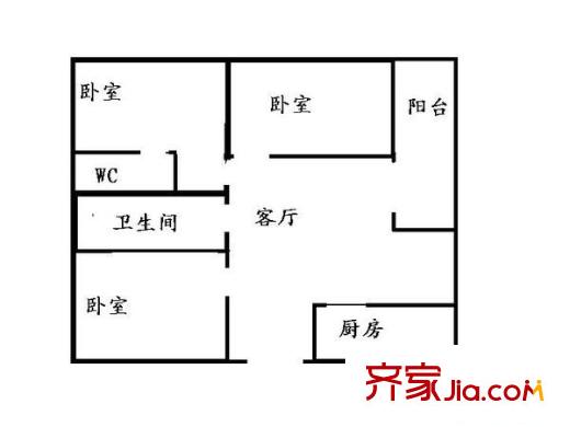 穗太大廈 3室 戶型圖
