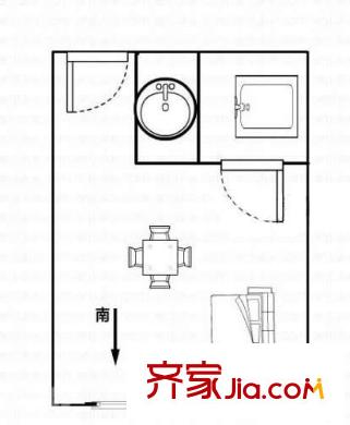 富盈皇冠銀座小區(qū)戶型圖富盈皇冠銀座單身公寓 戶型 1室1衛(wèi)1廚
