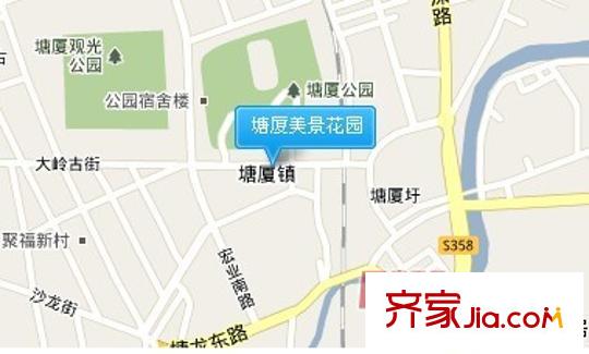 美景花園(塘廈)交通圖地圖