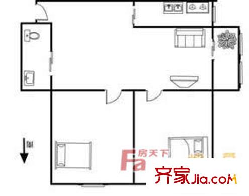 舊市府宿舍 戶(hù)型2室2廳