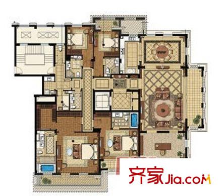 玉蘭花園 4室 戶型圖