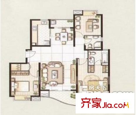 玉蘭花園 3室 戶型圖