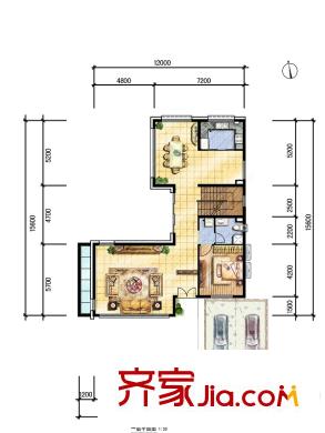 寶安山水江南B1戶型一層 4室4廳3衛(wèi)1廚