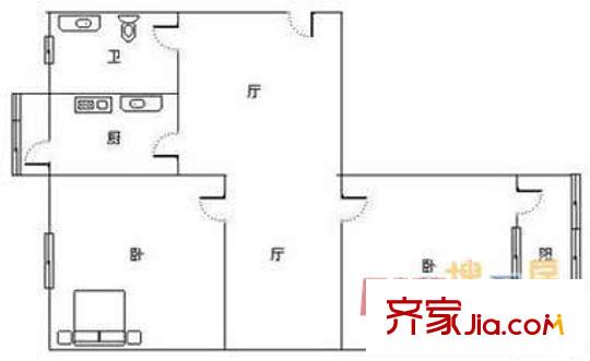 石龍西湖 戶型2室2廳