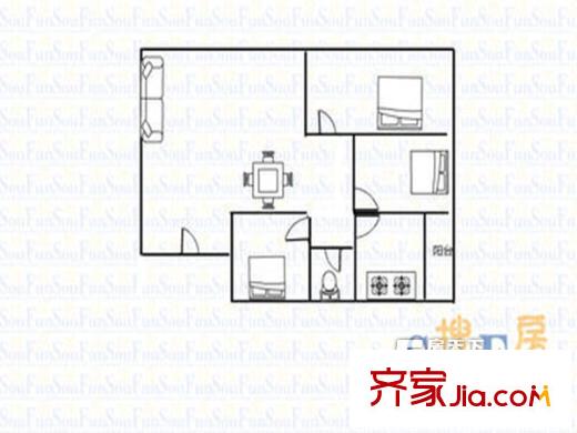 富裕花園 戶型圖