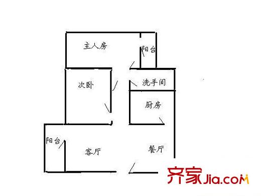聯(lián)邦花園 2室 戶型圖