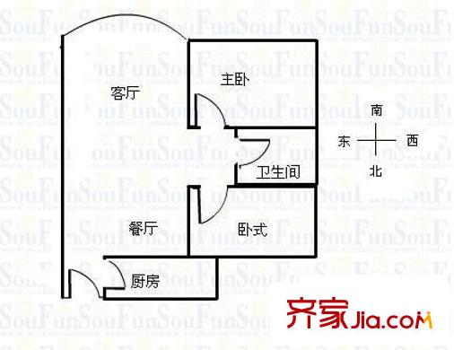 紫荊花園二期 2室 戶型圖