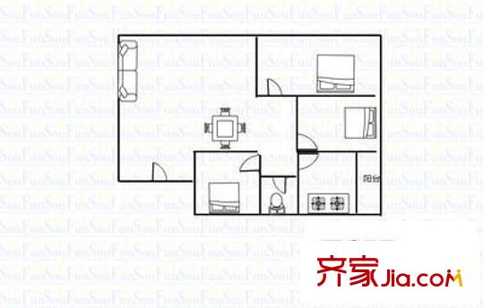 富?；▓@ 3室 戶型圖