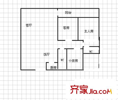 宏遠(yuǎn)新村 3室 戶型圖