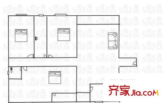 海濱花園 3室 戶型圖