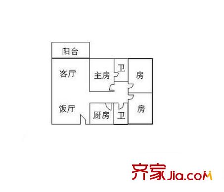 長青東街小區(qū)戶型圖長青東街 3室 戶型圖 3室2廳2衛(wèi)1廚