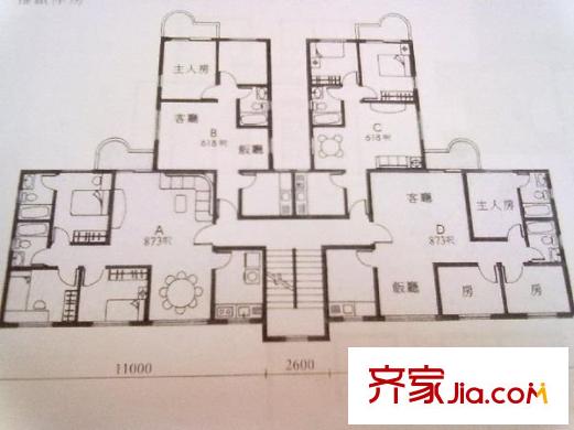 河畔廣場樟木頭戶型圖河畔廣場(樟木頭) 3室 戶型圖 3室2廳1衛(wèi)1廚