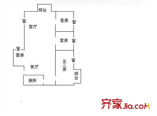 人民銀行宿舍(東城)戶型圖人民銀行宿舍(東城) 3室 戶型圖 3室2廳1衛(wèi)1廚