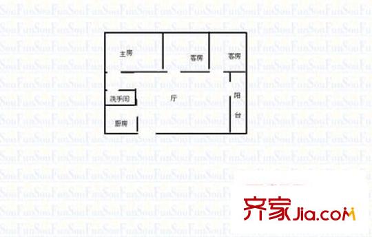 人民銀行宿舍(東城)戶型圖人民銀行宿舍(東城) 3室 戶型圖 3室1廳1衛(wèi)1廚