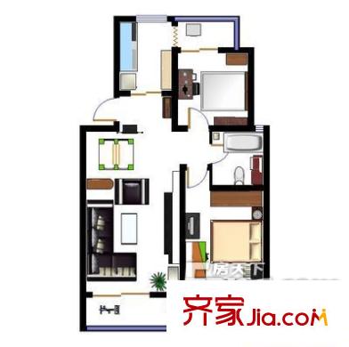 金域中央天璽 2室戶型圖