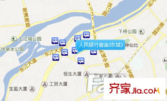 人民銀行宿舍(東城)交通圖 
