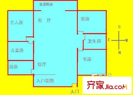  金域中央天璽 4室2廳戶型圖