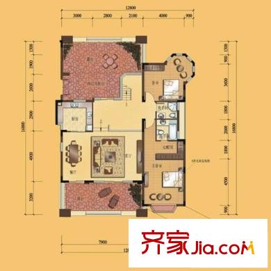 城市假日二期 2室 戶型圖