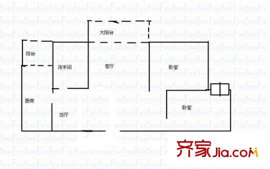 莞都可苑 2室 戶型圖