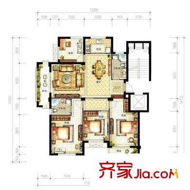 莞都可苑 4室 戶型圖