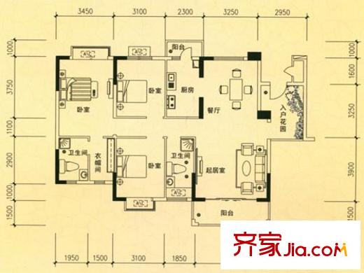 石竹山水園四期   戶型圖