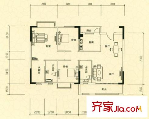 石竹山水園四期   戶型圖