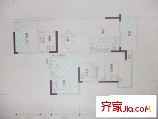 紅山大廈 4室 戶型圖