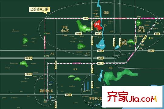 錦龍灣畔區(qū)域圖
