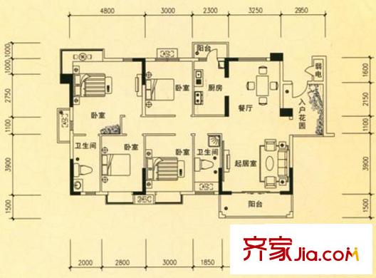 石竹山水園四期   戶型圖