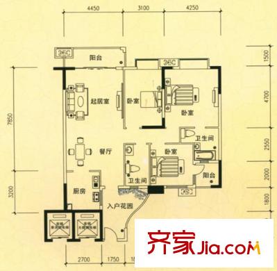 石竹山水園四期   戶型圖