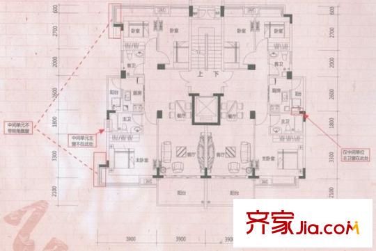 濱江花園(石碣)戶型圖石碣濱江花園 9室 戶型圖 9室3廳5衛(wèi)1廚