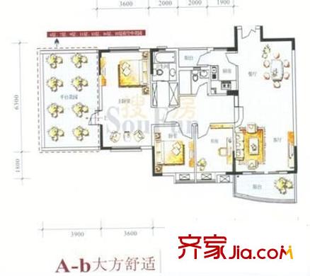康樂樓 2室 戶型圖