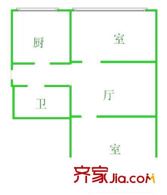 康樂樓 2室 戶型圖