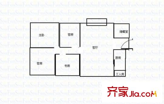 映湖山莊 4室 戶型圖