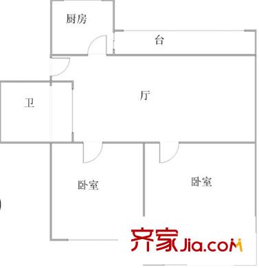 康樂(lè)樓 2室 戶(hù)型圖
