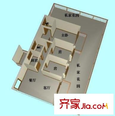 康樂樓 3室 戶型圖