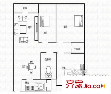 星耀國際 3室 戶型圖