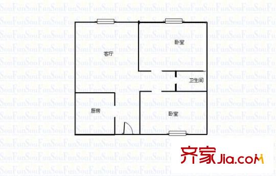 新達(dá)中心 2室 戶型圖