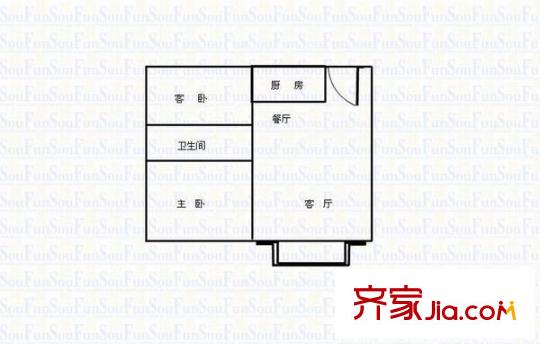 鼎峰卡布斯廣場(chǎng) 2室 戶型圖