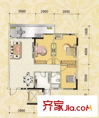 豐泰風(fēng)華豪園 3室 戶型圖