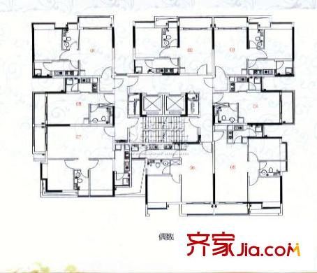 萬科運(yùn)河?xùn)|1號(hào)三期戶型圖