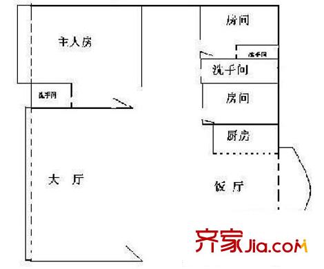 地王廣場二期 3室 戶型圖