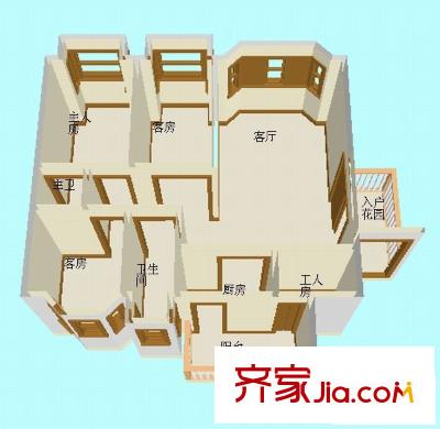 地王廣場二期 4室 戶型圖